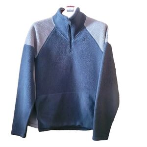 Carbon 2 Cobalt 1/4 Zip Pullover Sweater Mens Medium Fleece Mock Neck Outdoors